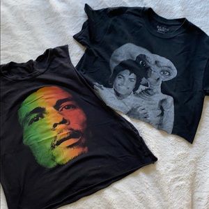 Buy one get one POP CULTURE cropped shirt and tank